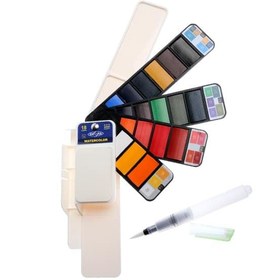 تصویر آبرنگ کشویی 18 رنگ امشا 