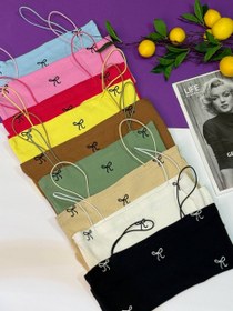 تصویر کراپ بند ماکارون - مشکی 