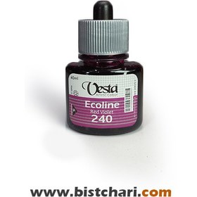 تصویر رنگ اکولین رنگ Red violet کد 240 حجم 40 ml برند وستا Vesta 