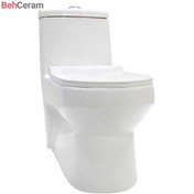 تصویر توالت فرنگی گلسار مدل وینر 76 Gulsar toilet model Wiener 76 with milk, Calcutta design, grade two