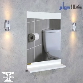 تصویر آینه‌ی دستشویی ۸۰۱۸ سفید | ۴۰ در ۶۰ 