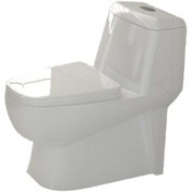 تصویر توالت فرنگی گلسار مدل پارمیس معمولی 68 واش داون + شیر بیده مخلوط 