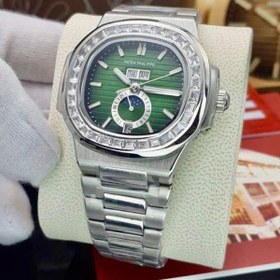 تصویر ساعت زنانه و مردانه پتک فیلیپ ناتیلیوس2 تقویم نگین سبز Patek Philippe 