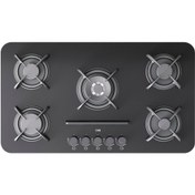 تصویر اجاق گاز کن مدل PARDYC ۵ شعله شیشه ای مشکی 