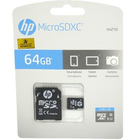 تصویر رم میکرو ۶۴ گیگ اچ پی HP Mi210 U1 C10 P Mi210 U1 C10 64GB MicroSDXC Memory Card