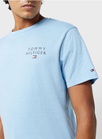 تصویر تی‌شرت گردن گرد لوگو برند Tommy Hilfiger Logo Crew Neck T-Shirt