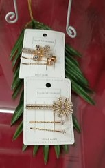 تصویر گیره انبری نگین دار فلزی - 3عدد / 3عدد 