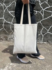 تصویر ساک پارچه ای خام جنس محکم سایز ۳۵ در ۴۰ 