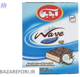 تصویر ویفر مغز دار با روکش کاکائو و نارگیل ویو آیدین بسته 24 عددی Aidin Vave Wafer With Chocolate And Coconut Pack Of 12