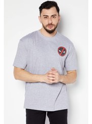 تصویر تی‌شرت گرافیکی آستین کوتاه یقه گرد مردانه، خاکستری برند marvel Men Crew Neck Short Sleeve Graphic T-Shirt, Grey