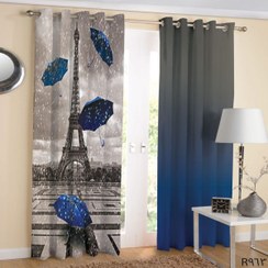 تصویر پرده چاپی اسپرت طرح نمای برج ایفل کد R963 