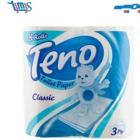 تصویر دستمال توالت تنو مدل Classic بسته 8 عددی Teno Classic Toilet Tissues 8pcs