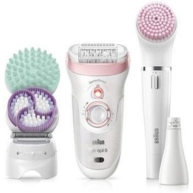 تصویر اپیلاتور براون سری 9 مدل Braun 9/985 + براش و اپیلاتور صورت Silk-épil Beautyset 9 9/985 BS Wet & Dry epilator met 8 extra’s incl. Braun FaceSpa