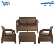 تصویر ست مبلمان حصیری چهار نفره بابل کارپت 