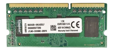 تصویر رم لپ تاپ کینگستون 4 گیگابایت DDR3L با فرکانس 1600 مگاهرتز ا Kingston RAM 4GB DDR3L 1600 MHz PC3-12800 Laptop Memory Kingston RAM 4GB DDR3L 1600 MHz PC3-12800 Laptop Memory