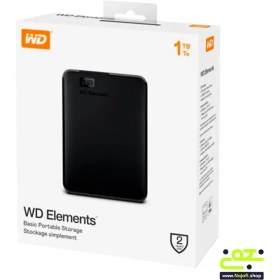 تصویر هارد WD مدل ELEMENT ظرفیت 1TB گارانتی سورین 