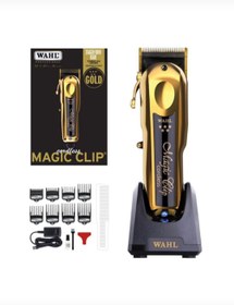 تصویر ماشین اصلاح سر وال مجیک شارژی گلد جعبه ابی Wahl magice