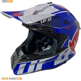 تصویر کلاه کاسکت کراس UFO رنگ آبی UFO Cross Helmet Blue