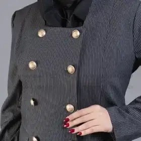 تصویر مانتو شلوار کتی اداری | مدل آروشا | کد 2065 