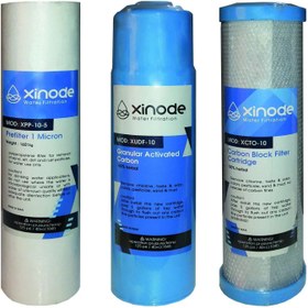 تصویر پک فیلتر دستگاه تصفیه آب خانگی زینود مجموعه سه عددی 