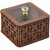 تصویر قندان چوبی مدل یاس کد 11 