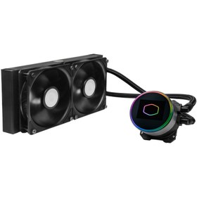 تصویر خنک کننده مایع پردازنده کولر مستر MASTERLIQUID ML240 VIVID ARGB BLACK Cooler MASTERLIQUID ML240 VIVID A-RGB BLACK CPU Liquid Cooler