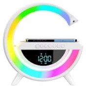 تصویر اسپیکر بلوتوثی و شارژر وایرلس مدل BT-3401 با توان ۱۵ وات 