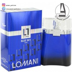 تصویر ادکلن مردانه لومانی بلو اسکای حجم 100 میل Lomani Blue Sky men's cologne volume 100 ml