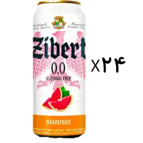 تصویر ماءالشعیر زیبرت طعم گریپ فروت 500 میلی لیتر باکس 24 عددی Zibert non alcoholic beer and grapefruit 500 ml