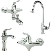 تصویر ست شیرآلات راسان مدل پریمو کروم 