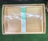 تصویر سینی چوبی دسته هلالی 