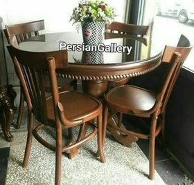 تصویر میز و صندلی ناهار خوری 6 نفره لهستانی شرکت اسپرسان چوب مدل Sm43 