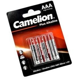 تصویر باتری نیم قلمی کملیون مدل Plus Alkaline بسته 4 عددی Camelion Plus Alkaline AA and AAA Battery Pack of 4