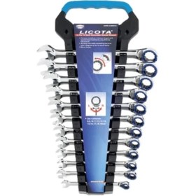 تصویر مجموعه آچار یک سر تخت و یک سر رینگی لیکوتا مدل ARW-23MK03 