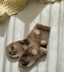 تصویر جوراب بچه‌گانه موهر نیم ساق وارداتی مناسب ۴تا۷سال 