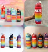 تصویر قمقمه WORK HARD ظرفیت ۱۰۰۰ میلی‌لیتر نی‌دار 