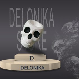 تصویر جا شمعی طرح اسکلت 