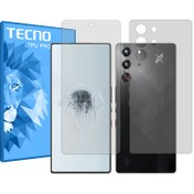 تصویر گلس صفحه نمایش و پشت گوشی زد تی ای nubia Red Magic 10 Pro مدل هیدروژلی شفاف برند تکنو کد SS 