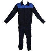 تصویر کاپشن و شلوار کار مردانه ایرانخودرویی طوسی آبی کجراه - X Men's jacket and work pants, Iran Khodrowii, Tosi Blue, Kajrah