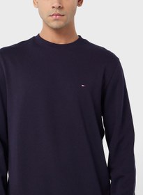 تصویر سویشرت گردن گرد لوگو برند Tommy Hilfiger Logo Crew Neck Sweatshirt