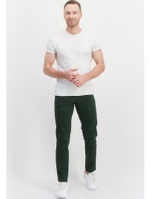 تصویر شلوار کتان گلدوزی شده مردانه با فیت راحت، سبز برند Tommy Hilfiger Men Relaxed Fit Embroidered Chino Pants, Green