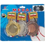تصویر مدال قهرمانی مدل 003 بسته بندی ۳ عددی 