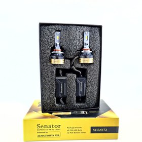 تصویر هدلایت سناتور مدل ST-RAY72 پایه H1 ST-RAY72 SENATOR SUPER LED HEADLIGHT