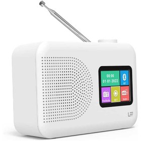 تصویر رادیو دیجیتالی مدل LDR101-DE برند LFF سفید Digital radio model LDR101-DE, LFF brand, white