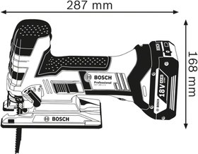 تصویر اره منبت کاری اره مویی شارژی l gst 18 v-li s بوش Bosch Professional gst 18 v-li s cordless jigsaw - carton