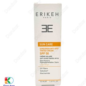 تصویر کرم ضد آفتاب و ضد لک اریکه SPF50 - بی رنگ Sunscreen Anti Spot Cream SPF50 Erikeh