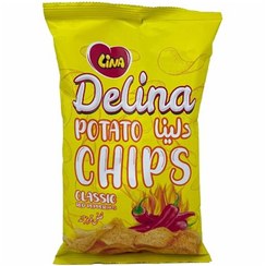 تصویر چیپس لینا مدل دلینا با طعم فلفل قرمز 75 گرمی 