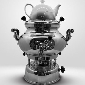 تصویر سماور گازی سیلور مدل ویکتوریا ترموکوپل دار Samovar silver