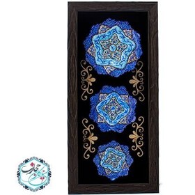 تصویر قاب سه بشقاب میناکاری 