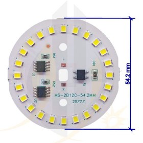 تصویر چیپ LED ۲۰ وات گرد برند MS 